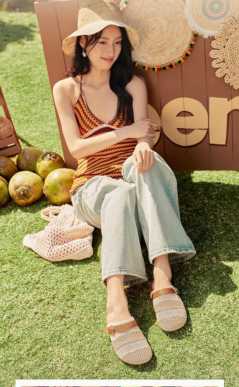 Tianmeiyi Vintage Woven Birkenstock Style Open-Toe Slip-On Women's Thick-Soled Sandals 2026 Summer New Arrival 5