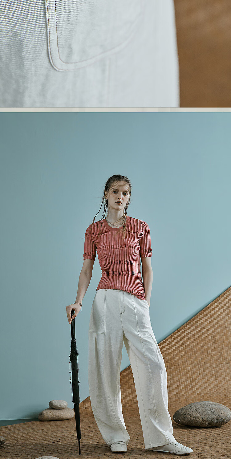 Rizhuo Original Design Cotton Linen Banana Pants 2026 Summer New Loose Casual Women's Trousers 12