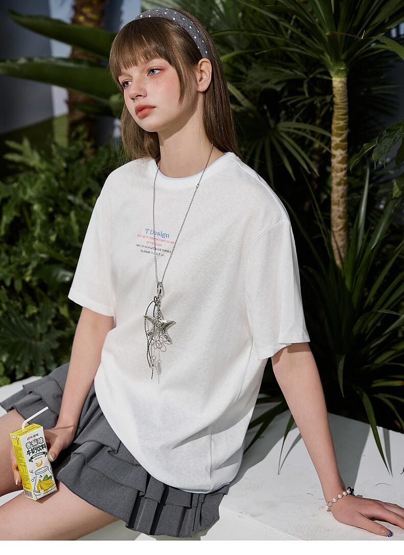 TonLion 2026 Summer New Women's Short Sleeve T-Shirt Thin American Style Street Chic Elegant 10