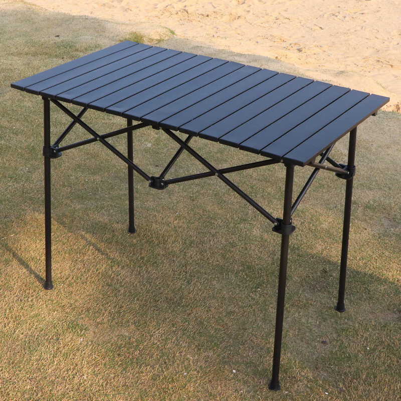 适用于户外折叠便携式摆摊长方形桌子简易家用铝桌超轻铝合金野餐烧烤