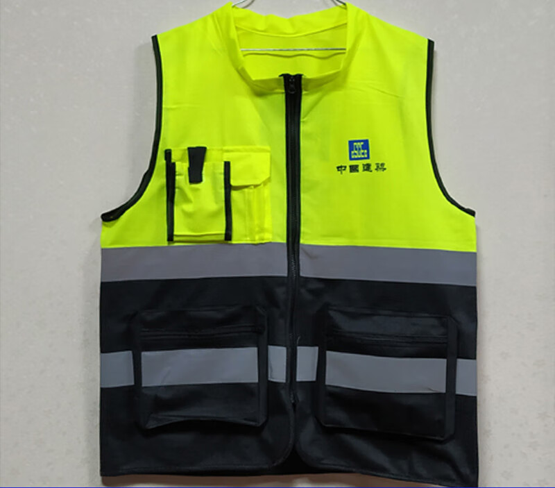 中国建筑马甲工人管理马甲中建马甲建筑工地工程劳务反光背心定制款