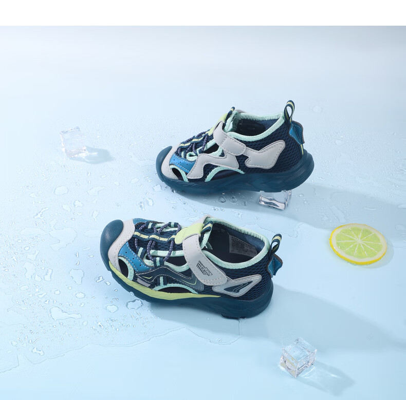 DR·KONG Jiang Doctor Toddler Walking Shoes Summer Boys Casual Breathable Closed-Toe Sandals Blue/Green Size 24 4