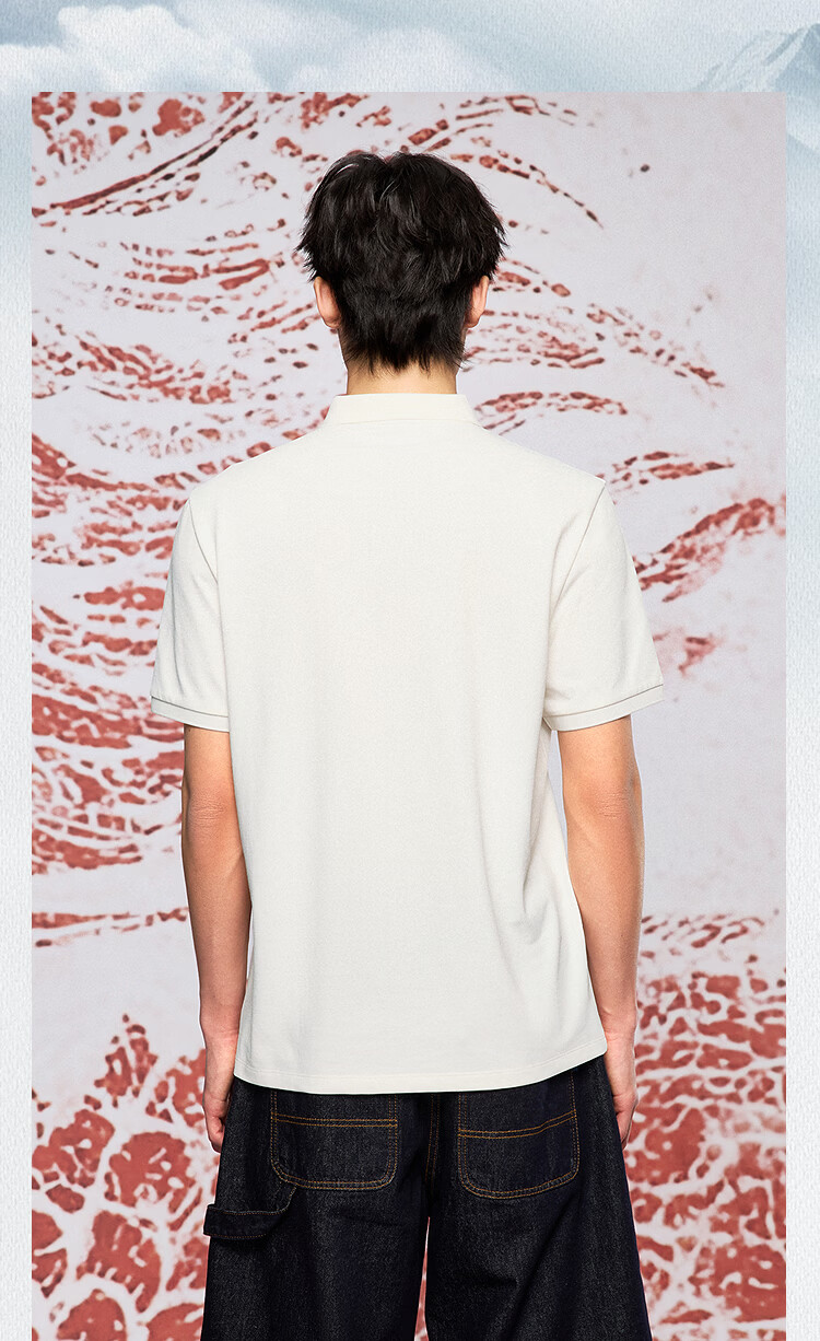 HLA Heilan Home Men's Short Sleeve Polo Shirt 26 Chinese Dragon Series Cooling Short Sleeve Summer Shirt 12