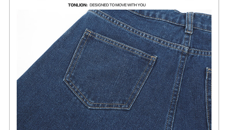 TonLion 2026 Summer Women's Ruffle Denim Mid-Shorts Deep Indigo Blue Size 27 20