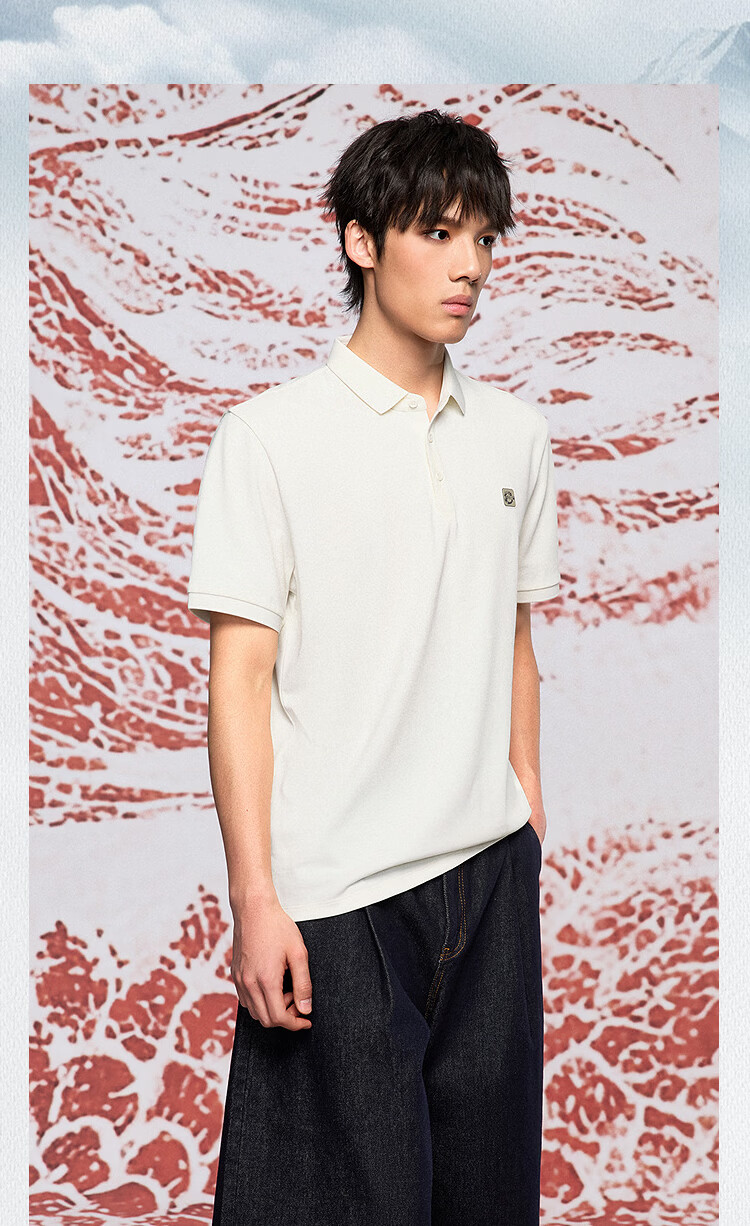 HLA Heilan Home Men's Short Sleeve Polo Shirt 26 Chinese Dragon Series Cooling Short Sleeve Summer Shirt 11