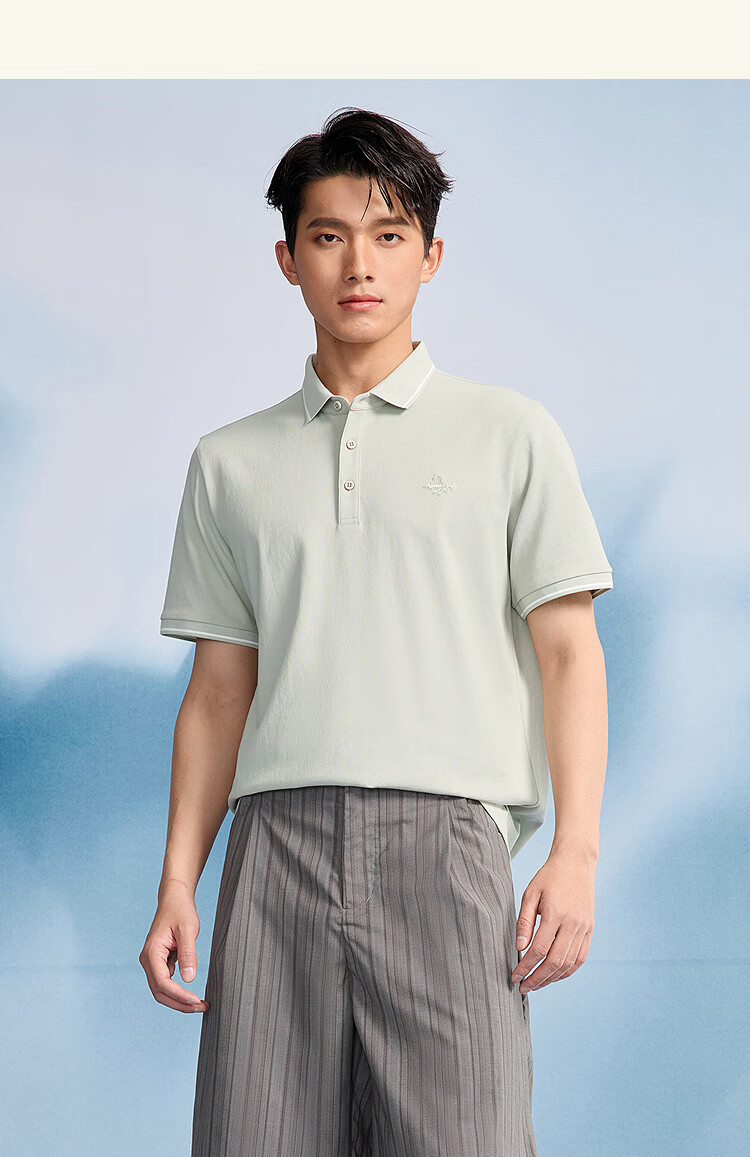HLA Heilan Home Men's Short Sleeve Polo Shirt 26 Year of the Horse Cool Moisture-Wicking Summer Tee 11