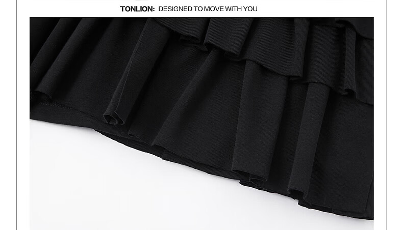 TonLion 2026 Summer Women's Layered Knit Midi Skirt Korean Style College Casual Midi Skirt 20