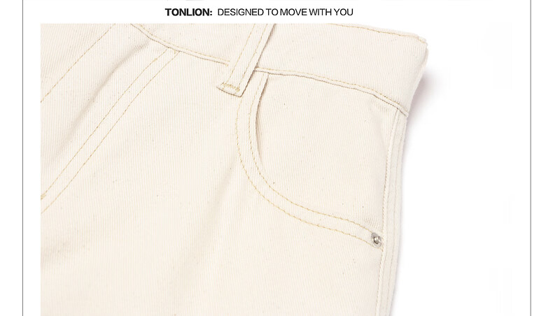 TonLion 2026 Summer New Women's White Denim Pants Simple Commuter Casual Loose Fit Trousers 19