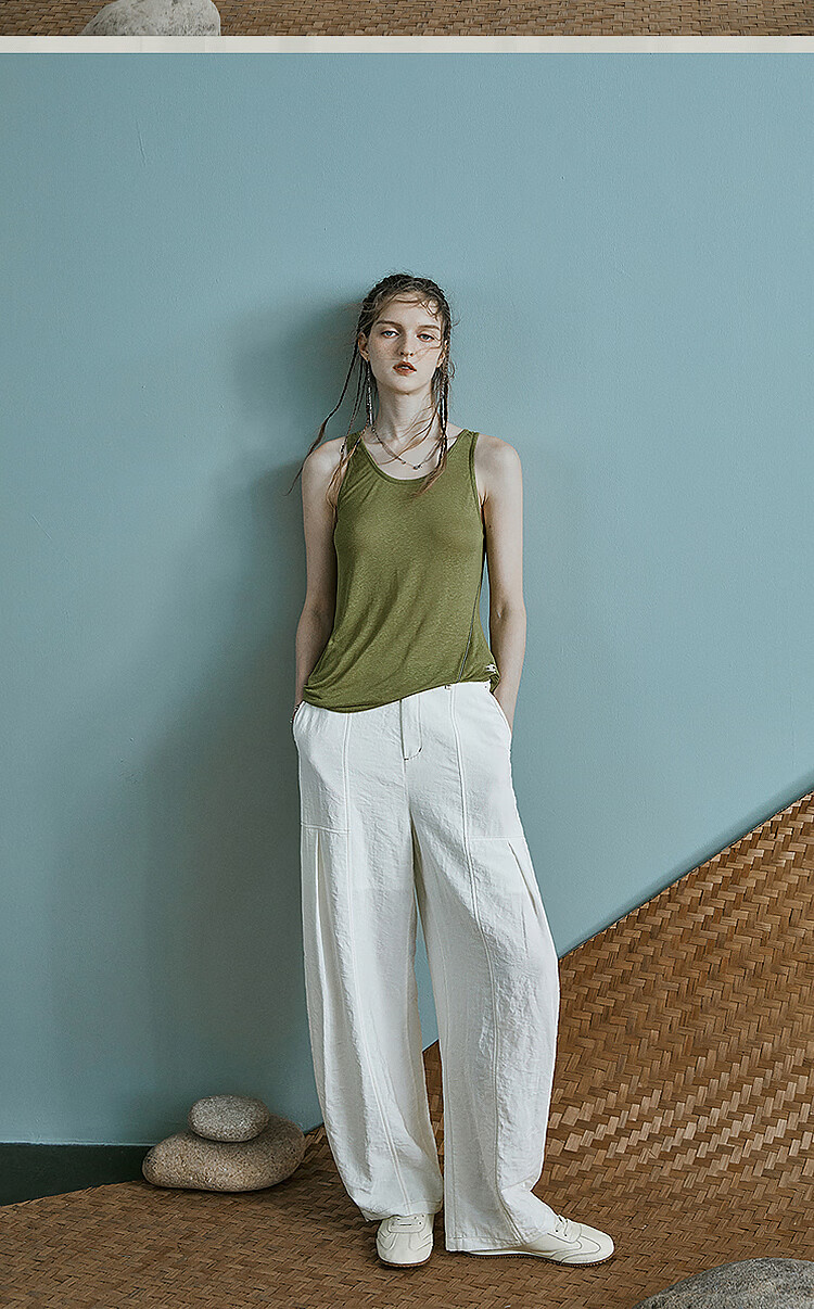 Rizhuo Original Design Cotton Linen Banana Pants 2026 Summer New Loose Casual Women's Trousers 13