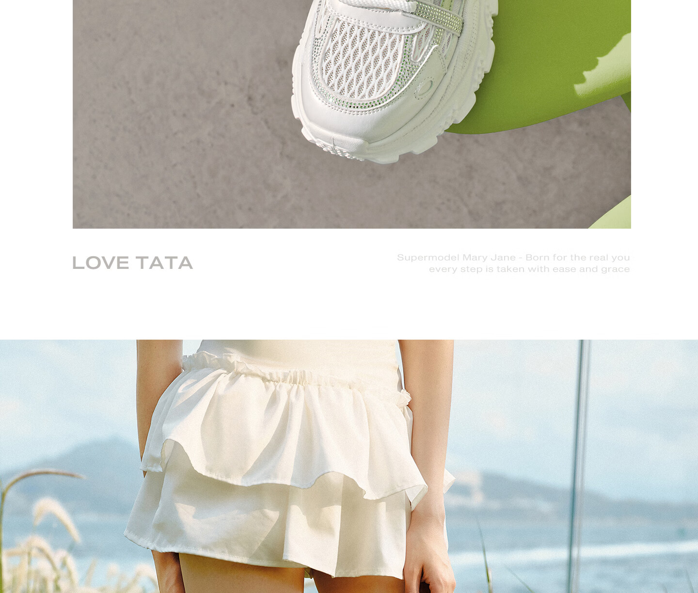 TATA Women's Summer Mesh Casual Sports Shoes Breathable Thick Sole Dad Sneakers Beige Size 38 15