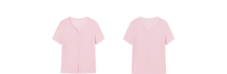 Yixiang Liying Solid Color Short Sleeve Linen Knitwear Women's New Soft Skin-Friendly Shoulder Fitting Top Milk Almond Beige L 51