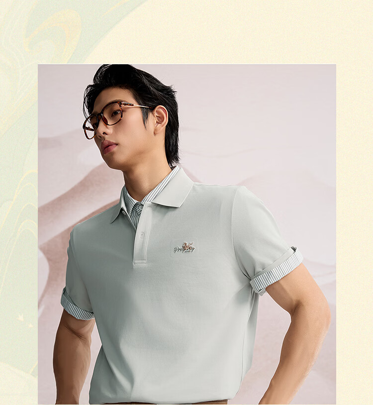 HLAHLA Men's Short Sleeve Polo Shirt 26 Year of the Horse New Year Cooling Short Sleeve Summer Father's Day Gift 7
