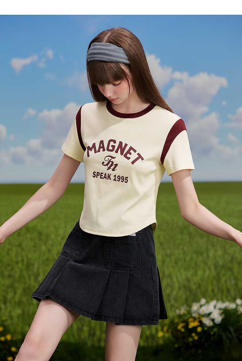 TonLion 2026 Summer New Women's Short Sleeve T-Shirt Unique Design Beautiful Youthful Petite Crop Top 4