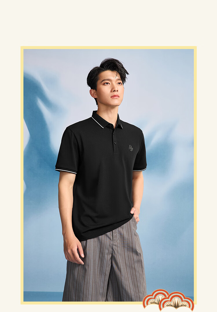 HLA Heilan Home Men's Short Sleeve Polo Shirt 2026 New Year of the Horse Cool and Breathable Summer Short Sleeve 12
