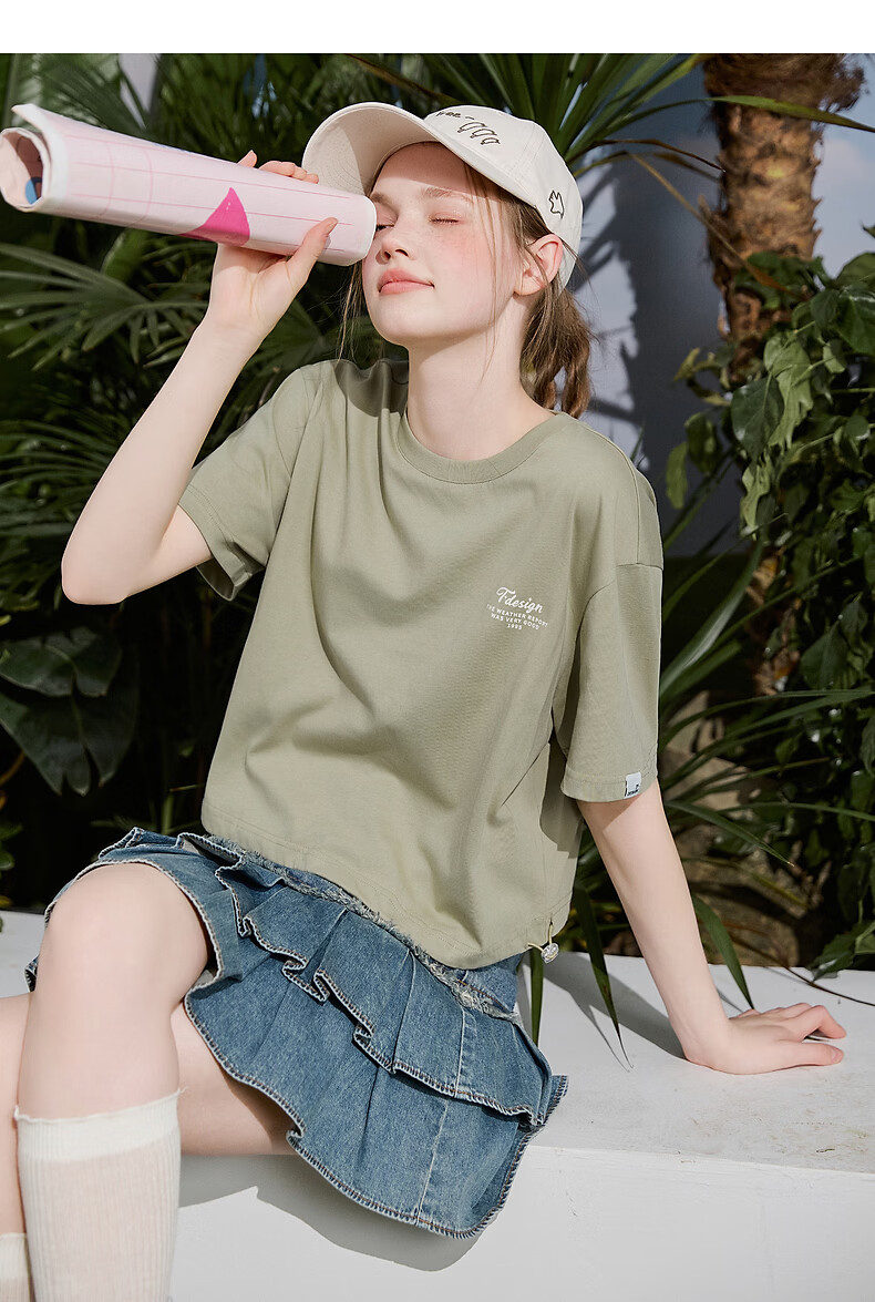 TonLion 2026 Summer Women's Printed Short Sleeve T-Shirt Casual Versatile Fashionable Minimalist Comfortable Women's Tee 4