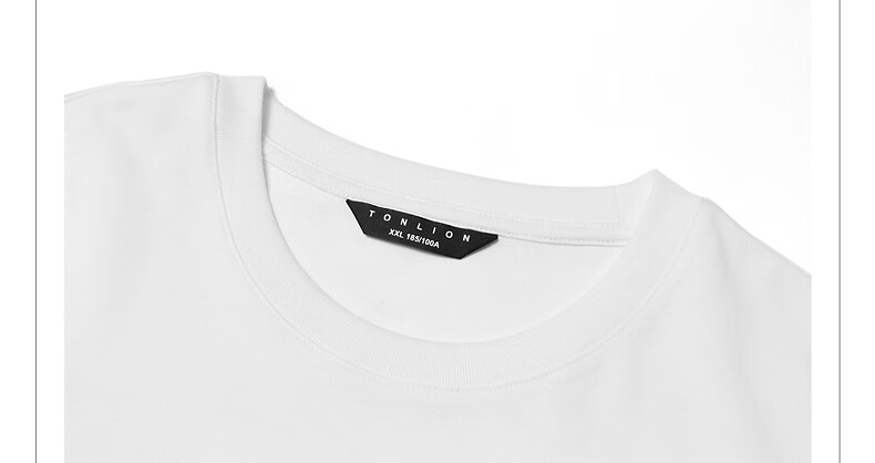 TonLion 2026 Summer New Men's Short Sleeve T-Shirt Unique Design White Stylish Versatile 17
