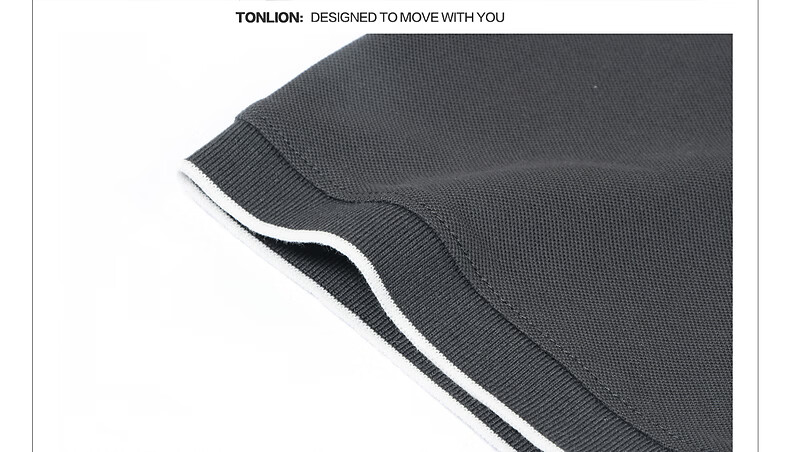 TonLion 2026 Summer New Men's Short Sleeve Polo Shirt Gray Sports Style Versatile Fashion Youth Top 22
