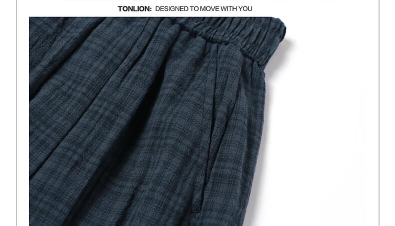 TonLion 2026 Summer Women's Casual Plaid Loose Mid-Length Shorts 18