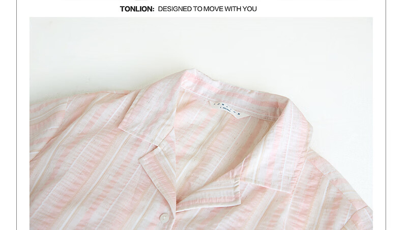 TonLion 2026 Summer Women's Short Sleeve Striped Commuter Sweet Shirt 21
