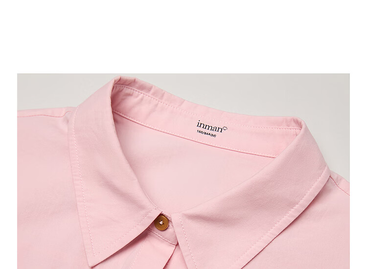 INMAN 100% Xinjiang Cotton Simple Tie-Waist Short Sleeve Shirt 2026 Summer New Embroidered Top White S 9