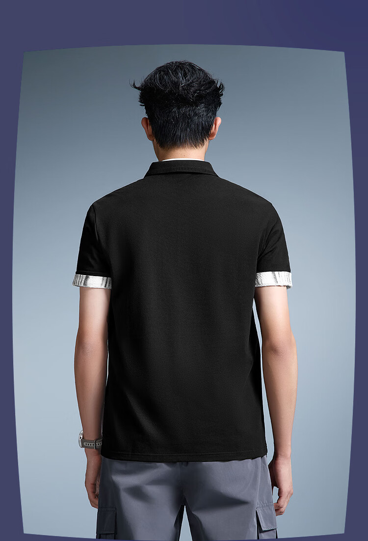 HLA Heilan Home Men's Short Sleeve Polo Shirt 26 Three-Body Collaboration Series Cooling Short Sleeve Summer Shirt 12