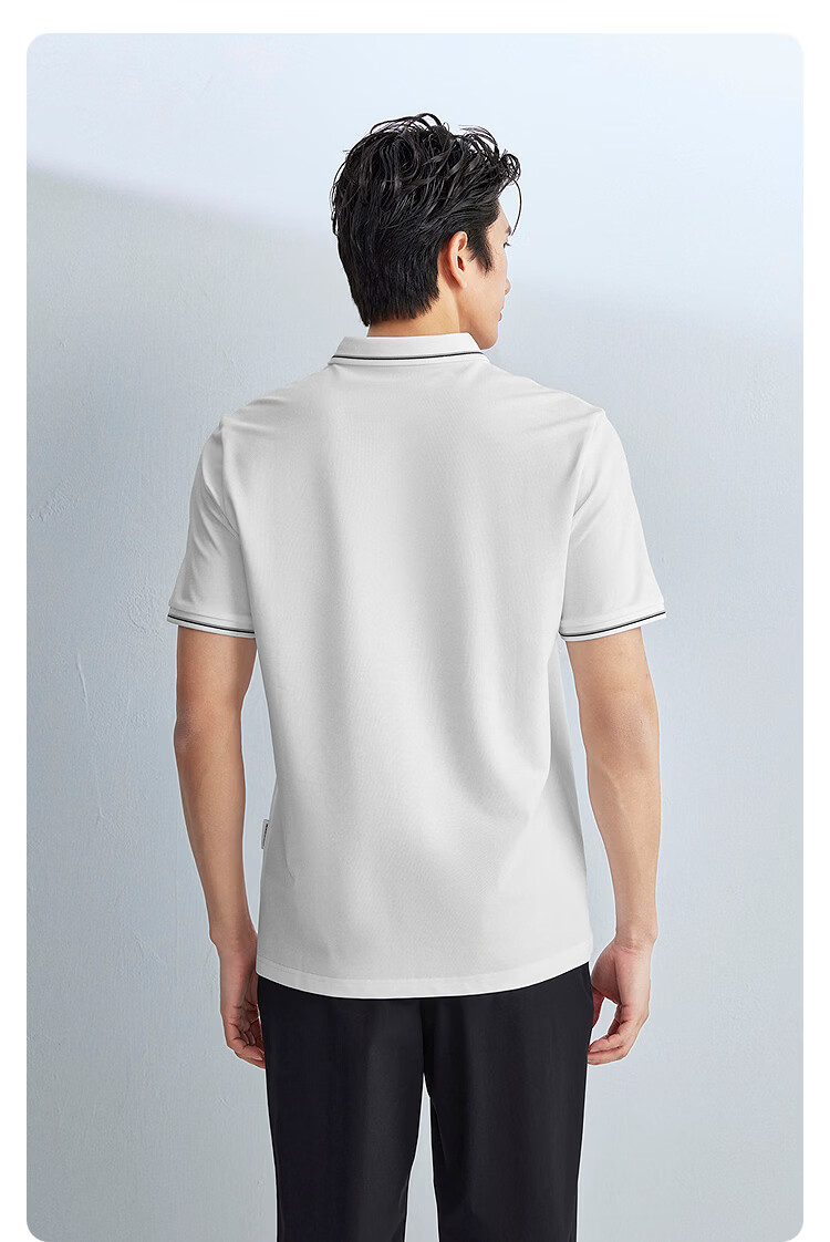 HLA Heilan Home Men's Short Sleeve Polo Shirt 26 Light Business Series Cool and Breathable Summer Short Sleeve 4