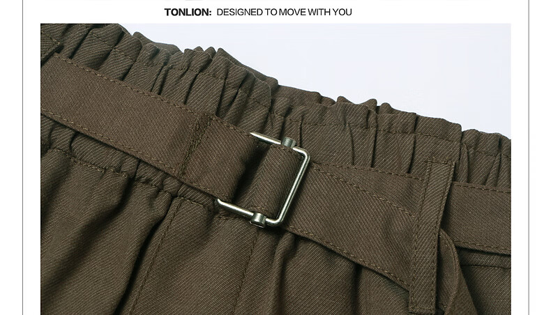 TonLion 2026 Summer New Women's Casual Wide-Leg Loose High-Waist Slimming Shorts with Belt 18