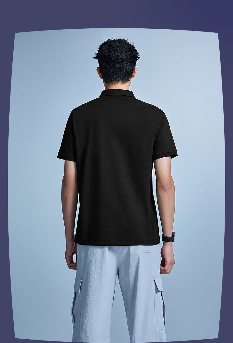 HLAHLA Men's Short Sleeve Polo Shirt 26 Three-Body Collaboration Series Cooling Short Sleeve Summer Shirt 12