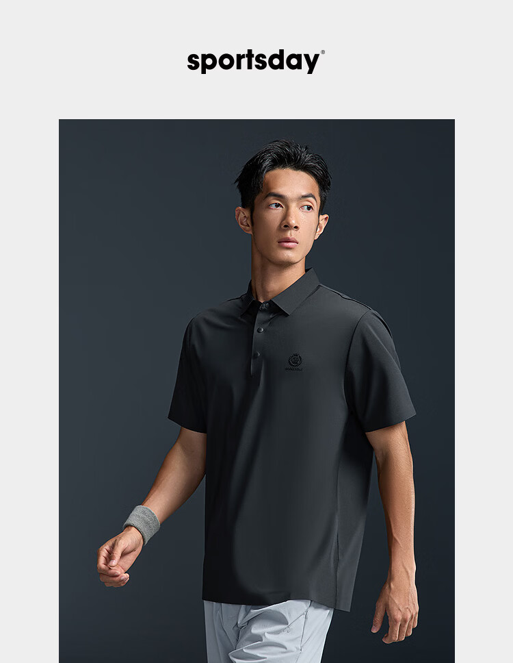 HLA Men's Short Sleeve Polo 26 Summer Equestrian Sports SPORTSDAY Breathable Short T-Shirt 12