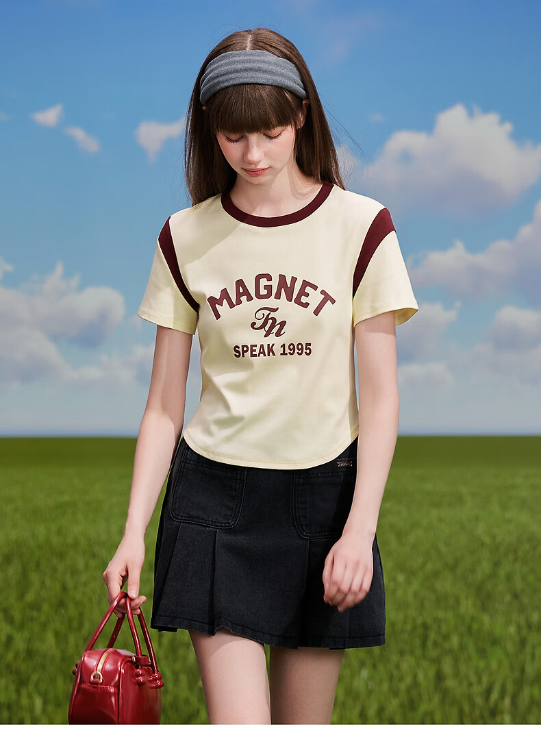 TonLion 2026 Summer New Women's Short Sleeve T-Shirt Unique Design Beautiful Youthful Petite Crop Top 8