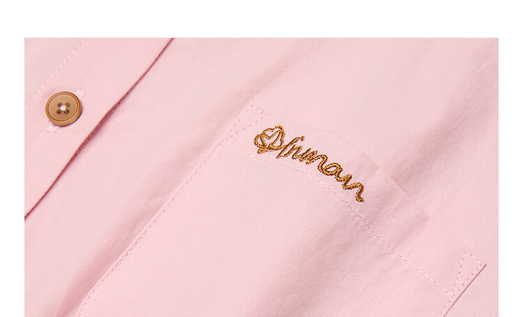 INMAN 100% Xinjiang Cotton Simple Tie-Waist Short Sleeve Shirt 2026 Summer New Embroidered Top White S 10
