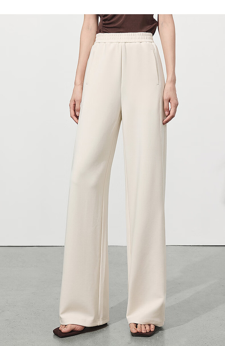 Yixiang Liying White Mask Pants Casual Women's Summer New Loose Draped Wide-Leg Straight Pants Gentle Black XL 18