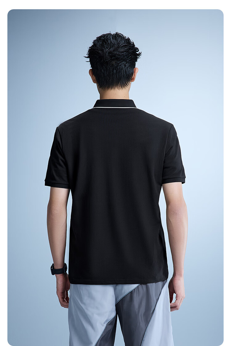 HLA Hailan Home Short Sleeve Polo Summer 26 Rocket Series Moisture-Wicking Short T-Shirt for Men 10