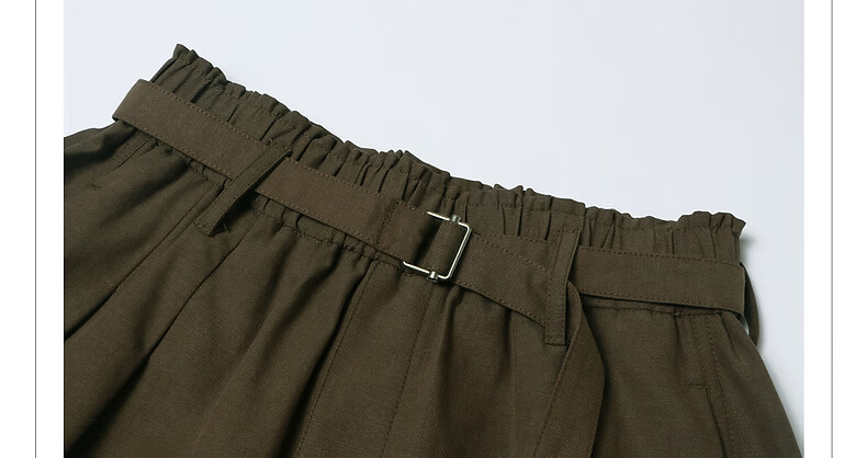 TonLion 2026 Summer New Women's Casual Wide-Leg Loose High-Waist Slimming Shorts with Belt 16
