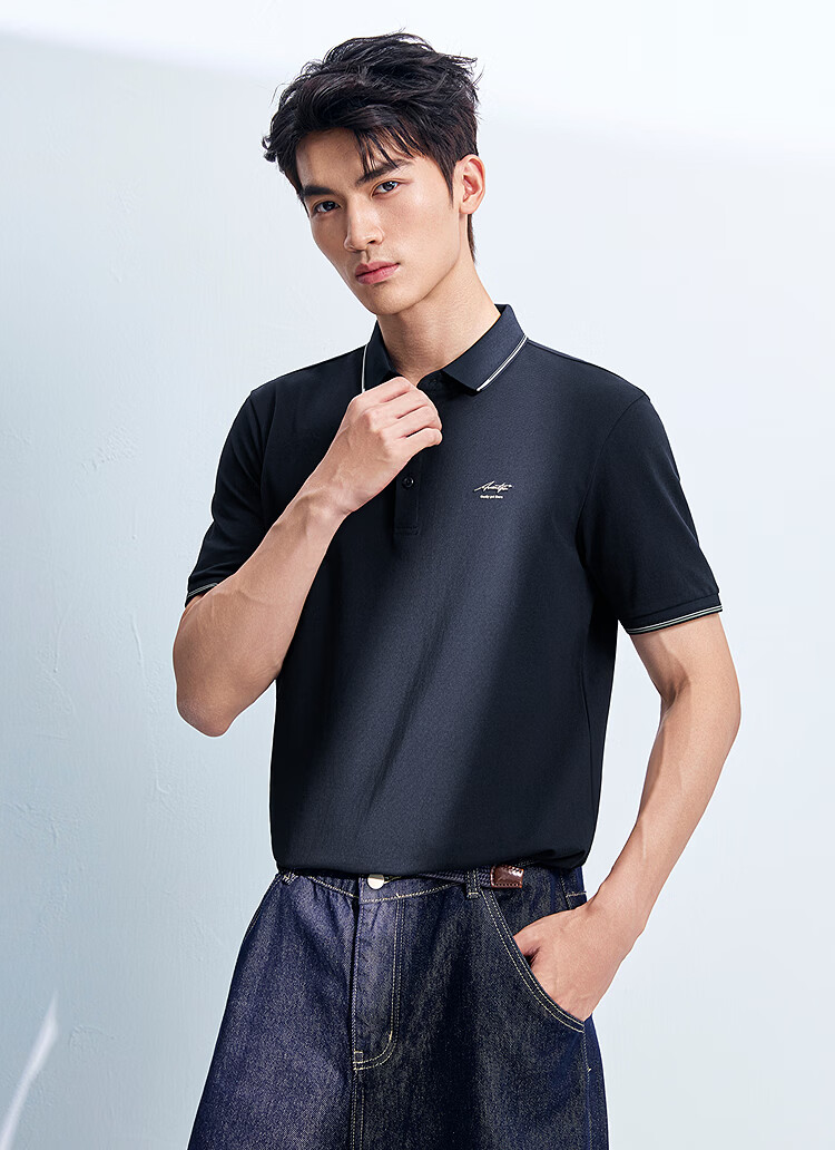 HLAHLA Men's Polo Shirt 26 Light Business Fashion Series Cool Short Sleeve Summer Father's Day Gift 1
