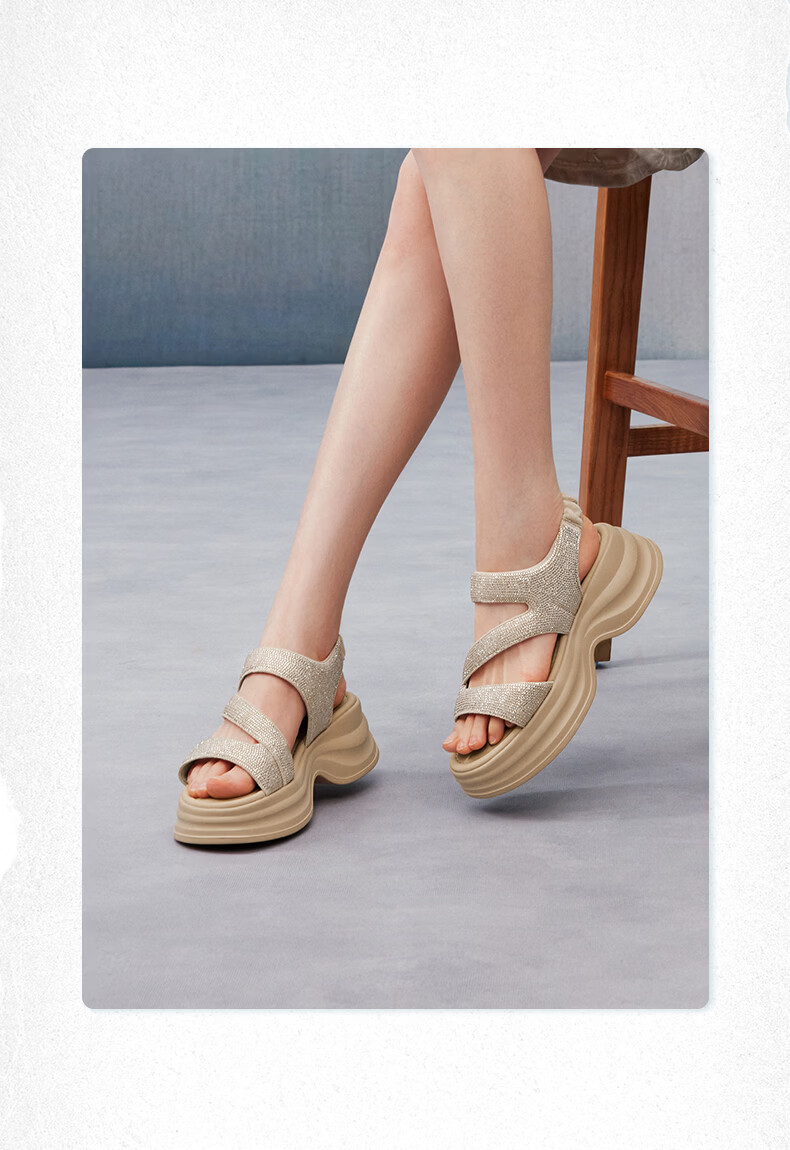 Basto 26 Summer Dad Style Sports Sandals Fashion Casual Outdoor Women's Shoes BP575BL6 Apricot 37 9