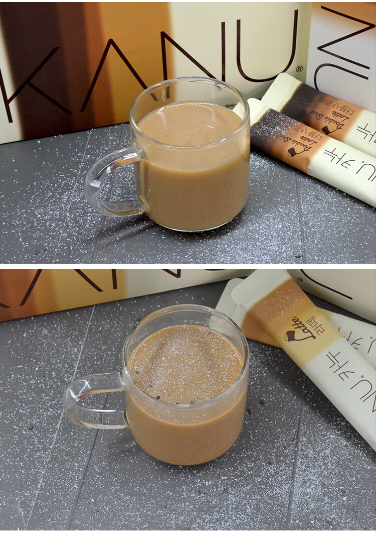 麦馨卡奴拿铁咖啡 韩国进口kanu卡奴拿铁冰咖啡原味双倍香草提拉米苏