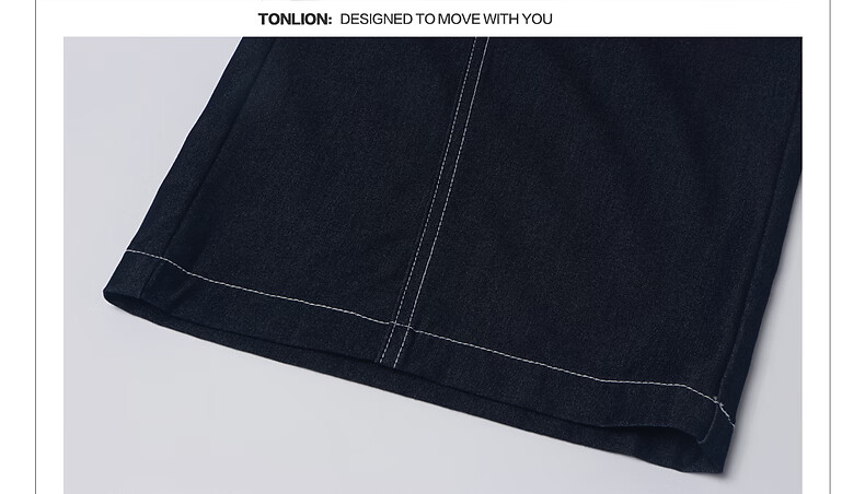 TonLion 2026 Spring Summer Women's Fashion Contrast Stitching Simple Straight-Leg Denim Pants Commuter Casual Versatile Trousers 17