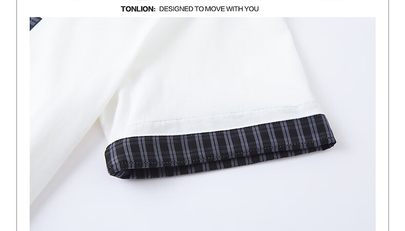 TonLion 2026 Summer New Short Sleeve T-Shirt Unisex Couple Matching Loose Casual Fashion Plaid Design 24