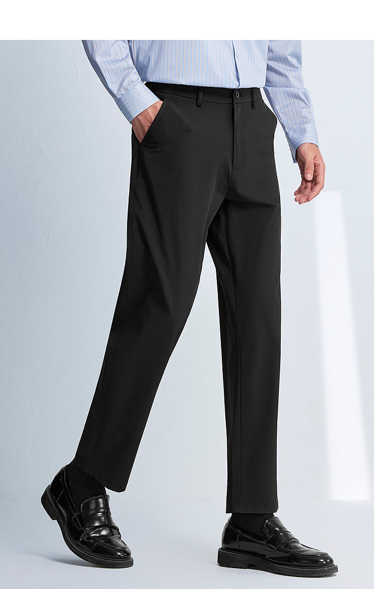HLA Hailan Home Men's 26 Light Business Fashion Series Solid Slim Fit Pants Spring 12