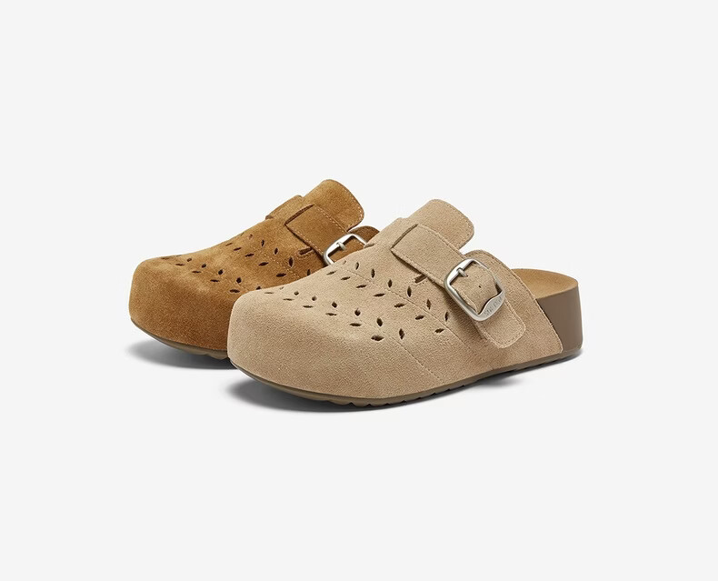 BASTO 26 Summer Birk Style Simple Fashion Retro Casual Women's Slippers D5006BH6 Apricot Size 38 9