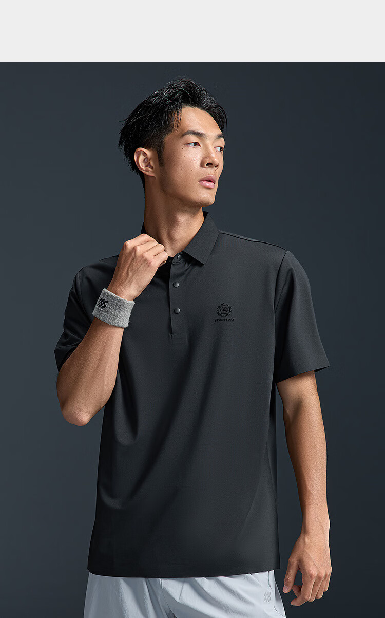 HLA Men's Short Sleeve Polo 26 Summer Equestrian Sports SPORTSDAY Breathable Short T-Shirt 13