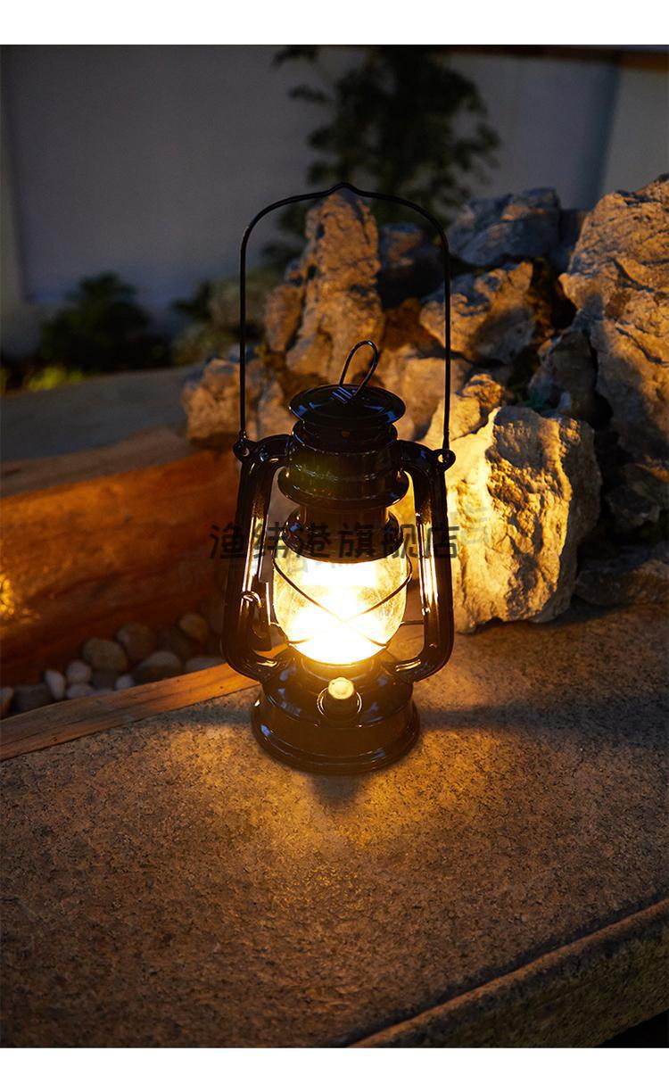 太阳能马灯复古小夜灯户外挂灯防水花园布置装饰庭院灯露营帐篷灯