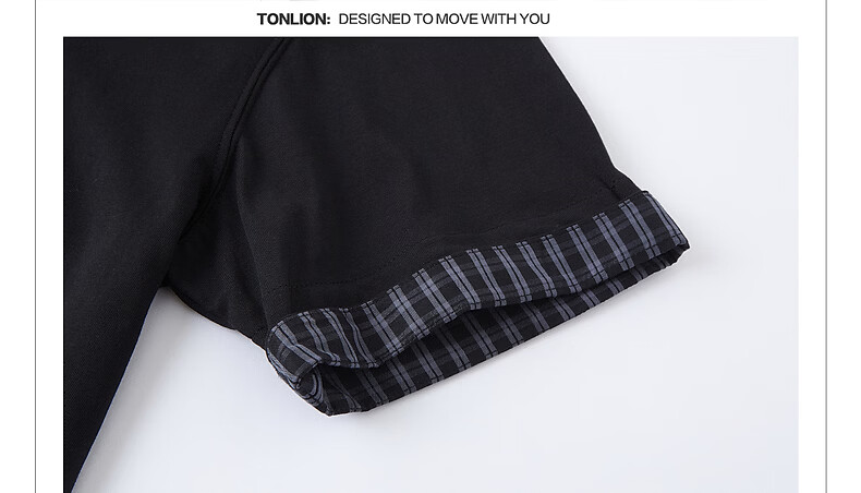 TonLion 2026 Summer New Short Sleeve T-Shirt Unisex Couple Matching Loose Casual Fashion Plaid Design 21