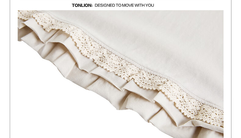 TonLion 2026 Summer Women's Patterned Mid-Length Short Sleeve T-Shirt Loose Casual Versatile Lace Fashion High-End Women's T-Shirt 18