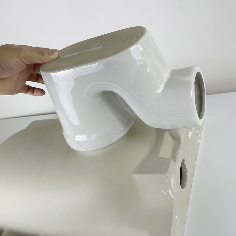 蹲便器沉水弯头 陶瓷存水弯头蹲便器s鹅头改侧排水弯头接管蹲坑便池