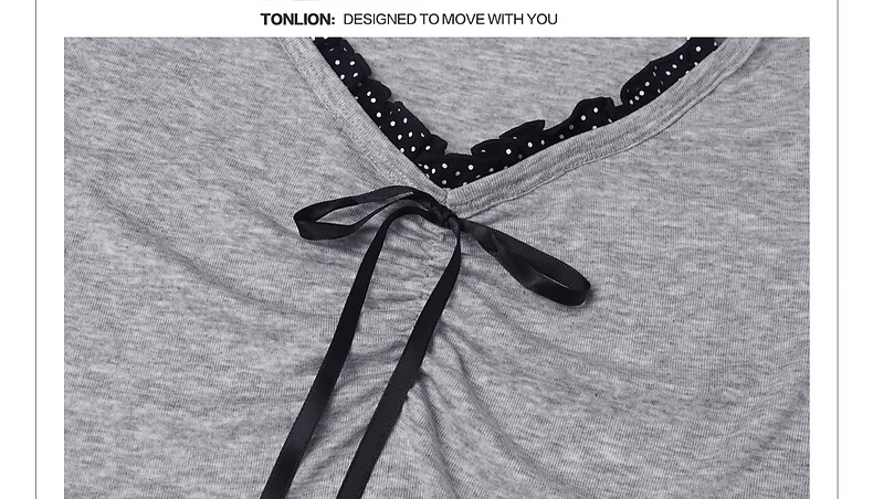 TonLion 2026 Summer Women's Faux Two-Piece Short Sleeve T-Shirt Elegant Fashion Versatile Premium Quality Women's Tee 17
