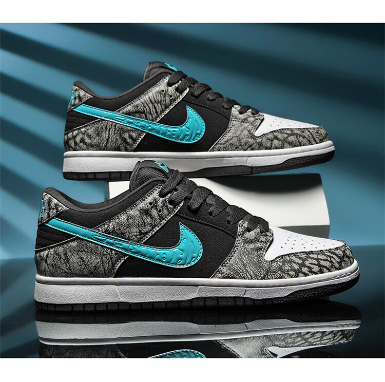 aj正版空军一号dunk冰雪奇缘aj1男鞋sb黑白熊猫休闲板鞋女同款 影子灰