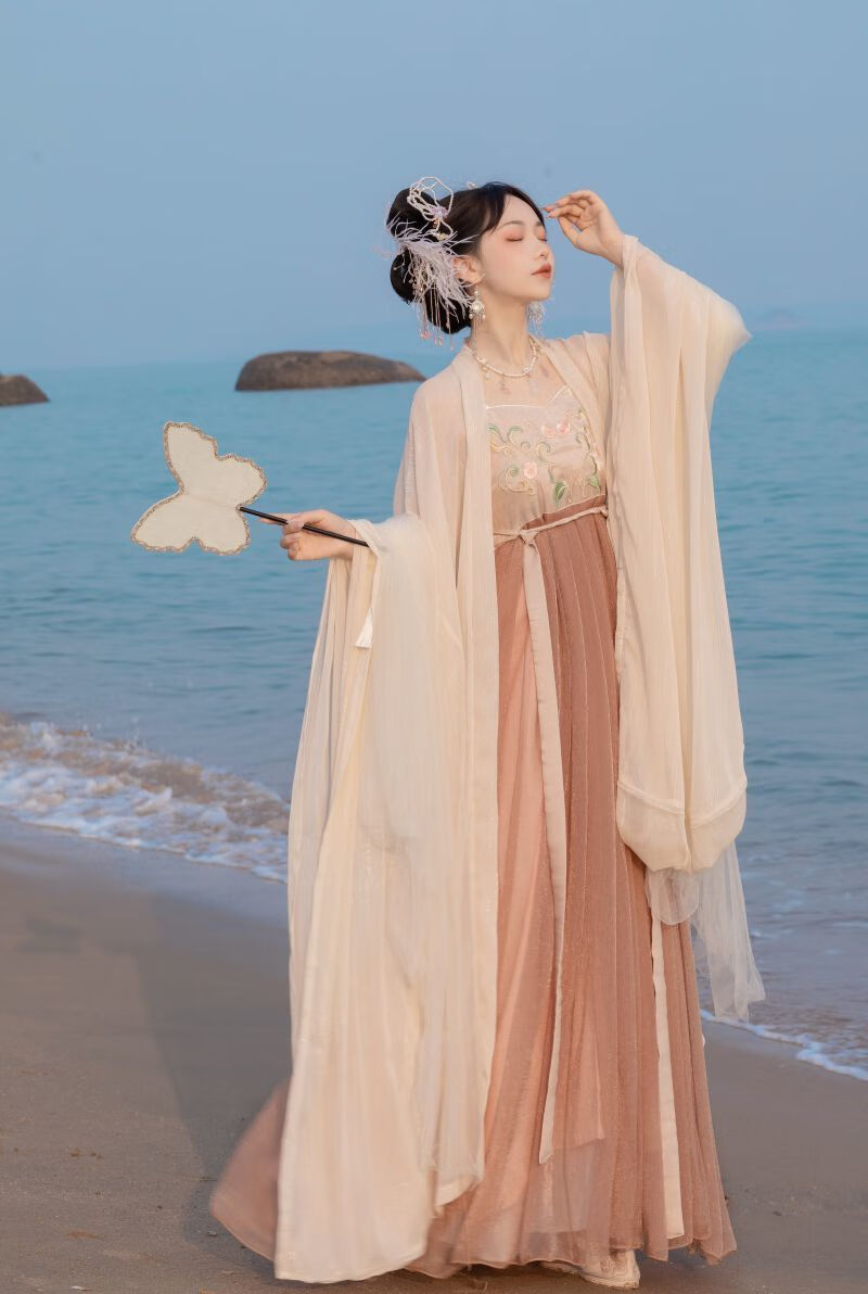 汉服女成人仙气慕仙汉服女唐制裙刺绣大袖衫汉元素仙气春夏款 【春