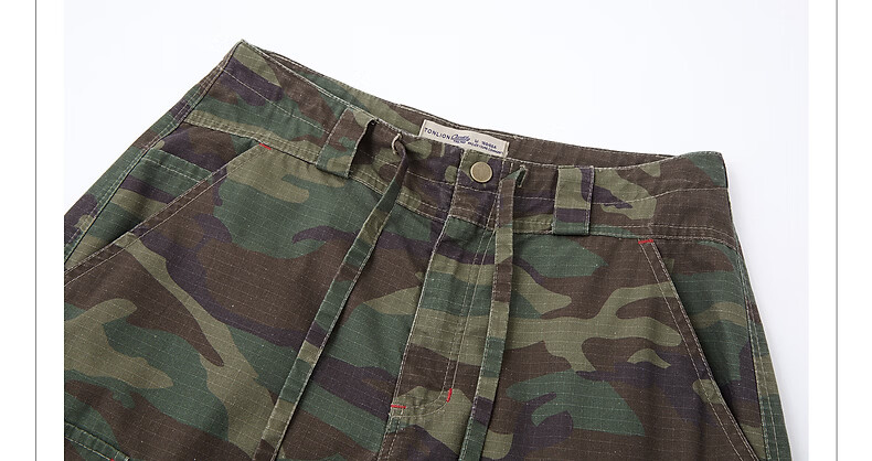 TonLion 2026 Summer Women's Camouflage Casual Cropped Pants Trendy Fashion Camouflage Capri Pants 16